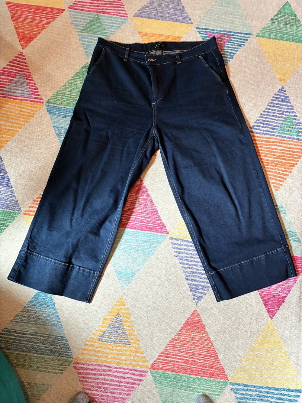Universal Standard Carol High Rise Cropped Jeans - Dark Indigo